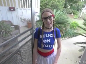 Pigtailed Teen Gets Throated