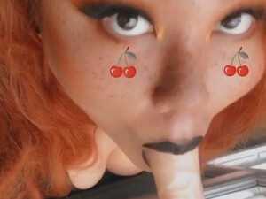 Sucking Dildo Deepthroat Blowjob BDSM GIF
